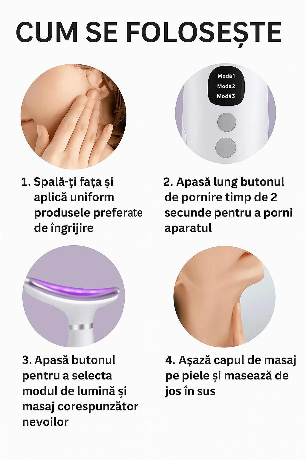 GlowWave™ Dispozitiv Facial Profesional 7 - în - 1 – Anti - Rid, Hidratare, Lifting și Întinerirea Pielii - GlowWave™