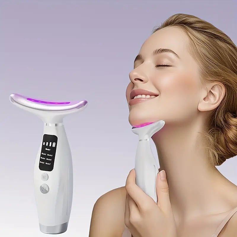 GlowWave™ Dispozitiv Facial Profesional 7 - în - 1 – Anti - Rid, Hidratare, Lifting și Întinerirea Pielii - GlowWave™